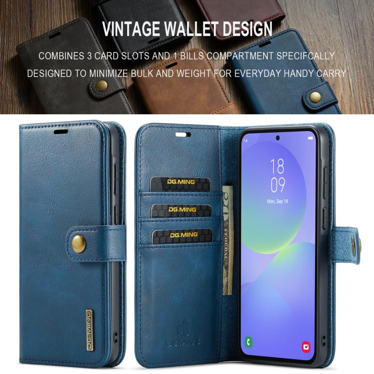 For Samsung Galaxy A37 5G DG.MING Crazy Horse Texture Detachable Magnetic Leather Case