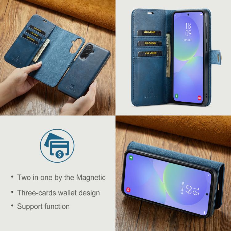 For Samsung Galaxy A37 5G DG.MING Crazy Horse Texture Detachable Magnetic Leather Case