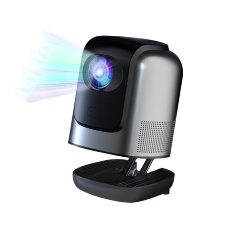 TZ-1 1080P 280ANSI HiSilicon 352 Android 9.0 Foldable PTZ Stand Projector, EU Plug - Grey