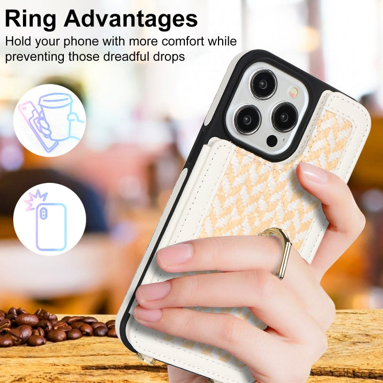 For iPhone 12 Pro Max Double Bckle Card Slot Full Coverage Phone Case with Cross-body Strap