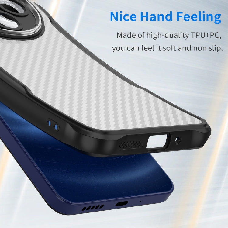 For Redmi 14C 4G Carbon Fiber Texture Translucent Phone Case