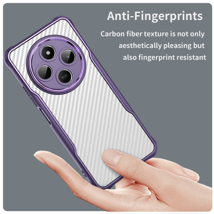 For Redmi 14C 4G Carbon Fiber Texture Translucent Phone Case