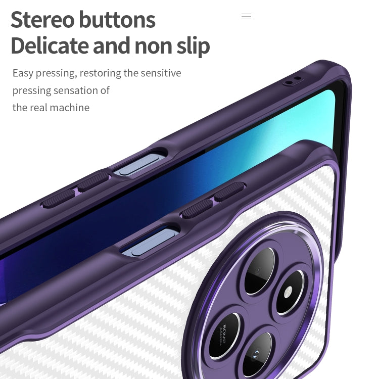 For Redmi 14C 4G Carbon Fiber Texture Translucent Phone Case