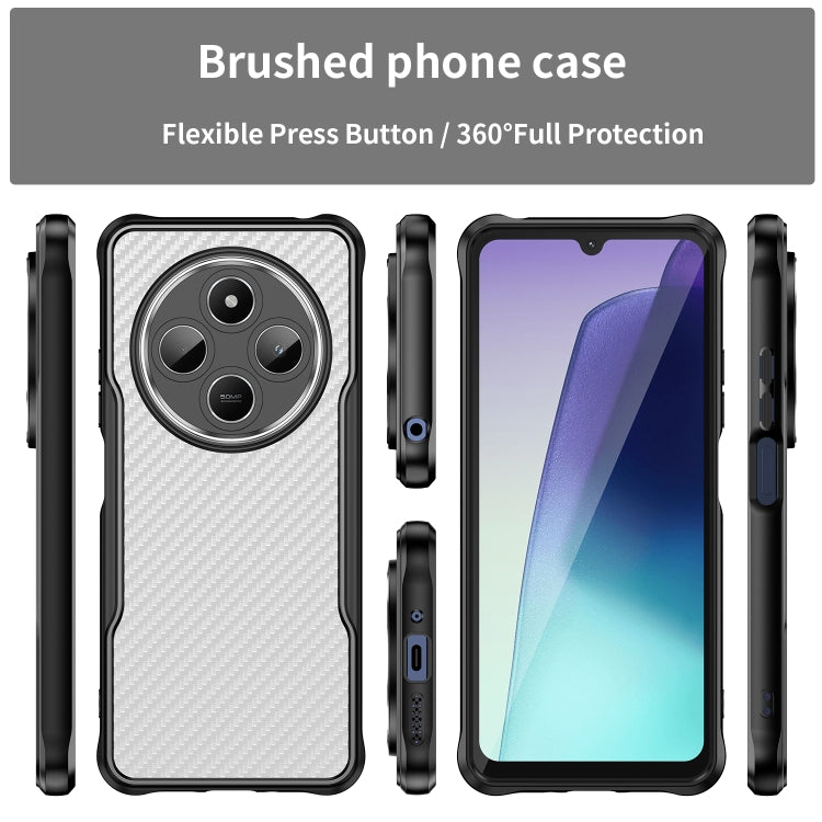 For Redmi A4 5G Carbon Fiber Texture Translucent Phone Case