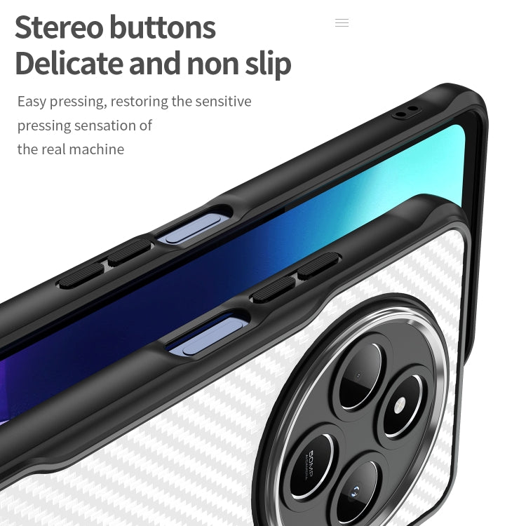 For Redmi A4 5G Carbon Fiber Texture Translucent Phone Case