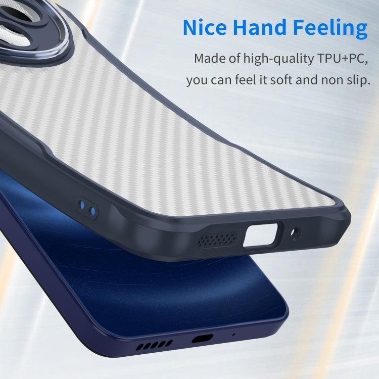 For Redmi A4 5G Carbon Fiber Texture Translucent Phone Case