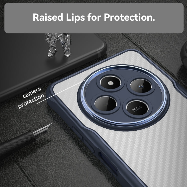 For Redmi A4 5G Carbon Fiber Texture Translucent Phone Case