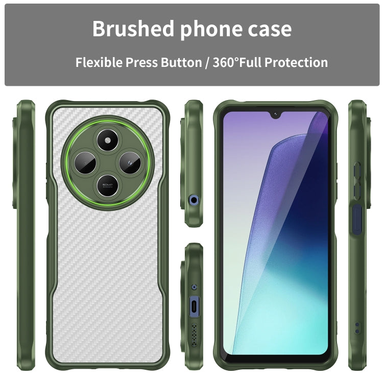 For Redmi A4 5G Carbon Fiber Texture Translucent Phone Case