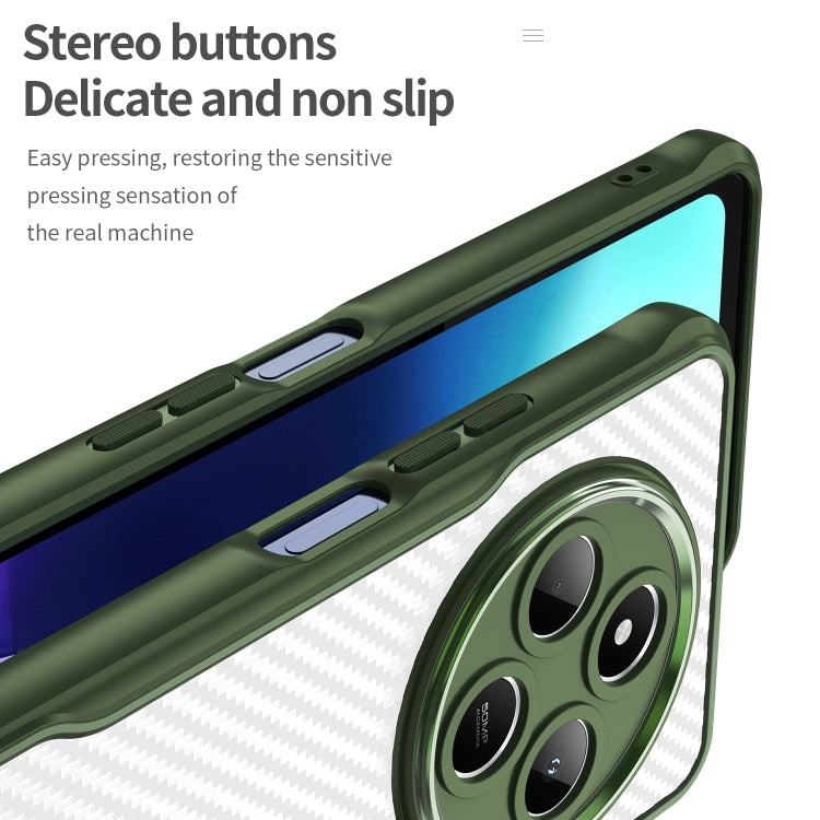 For Redmi A4 5G Carbon Fiber Texture Translucent Phone Case