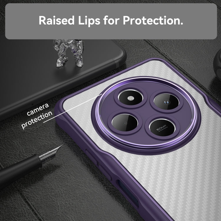 For Redmi A4 5G Carbon Fiber Texture Translucent Phone Case