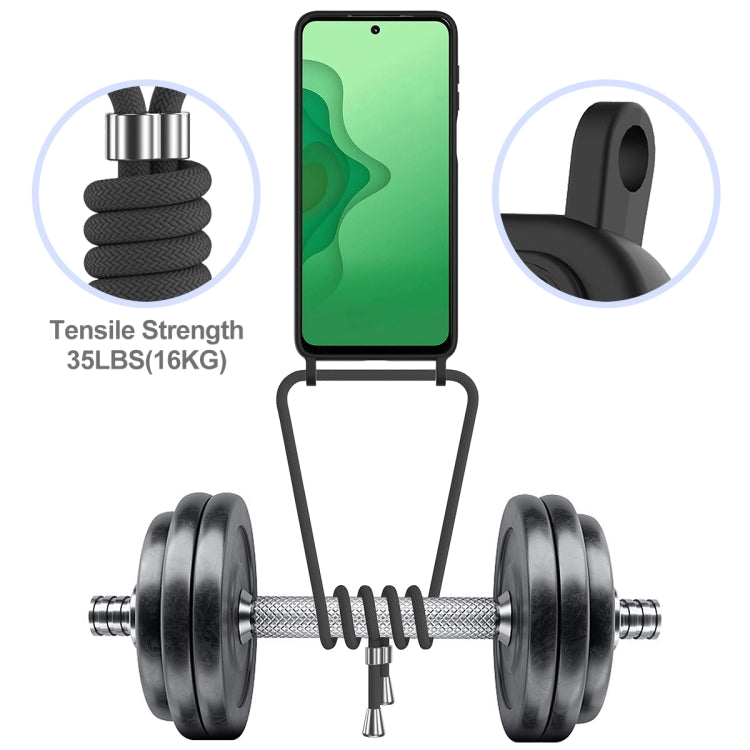 For Motorola Moto G14 Integrated Card Bag Solid Color Liquid Silicone Phone Case with Lanyard