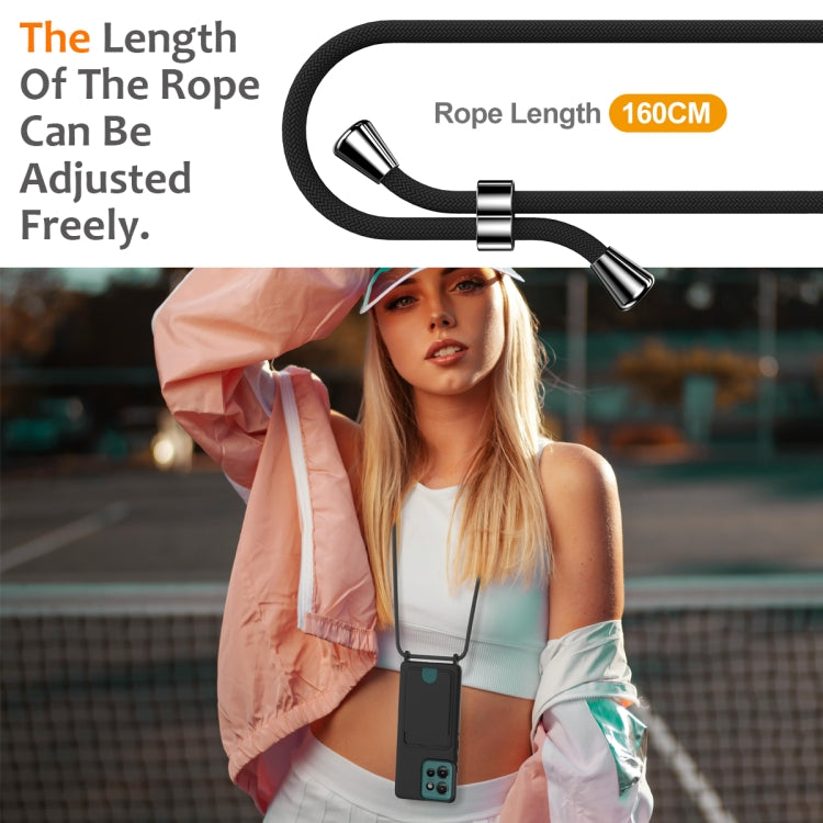 For Motorola Edge 50 Integrated Card Bag Solid Color Liquid Silicone Phone Case with Lanyard
