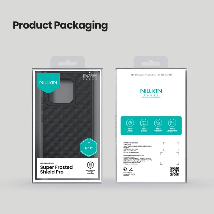 For Xiaomi 14T NILLKIN Frosted Shield Pro PC + TPU Phone Case