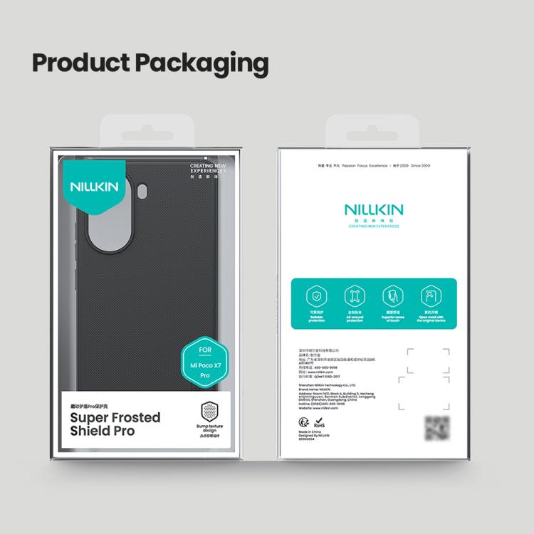 For Xiaomi Poco X7 Pro NILLKIN Frosted Shield Pro PC + TPU Phone Case