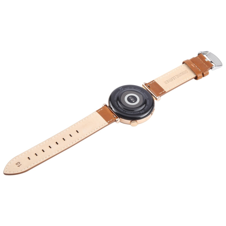 22mm Silver Steel Buckle Genuine Leather Watch Band Wristband