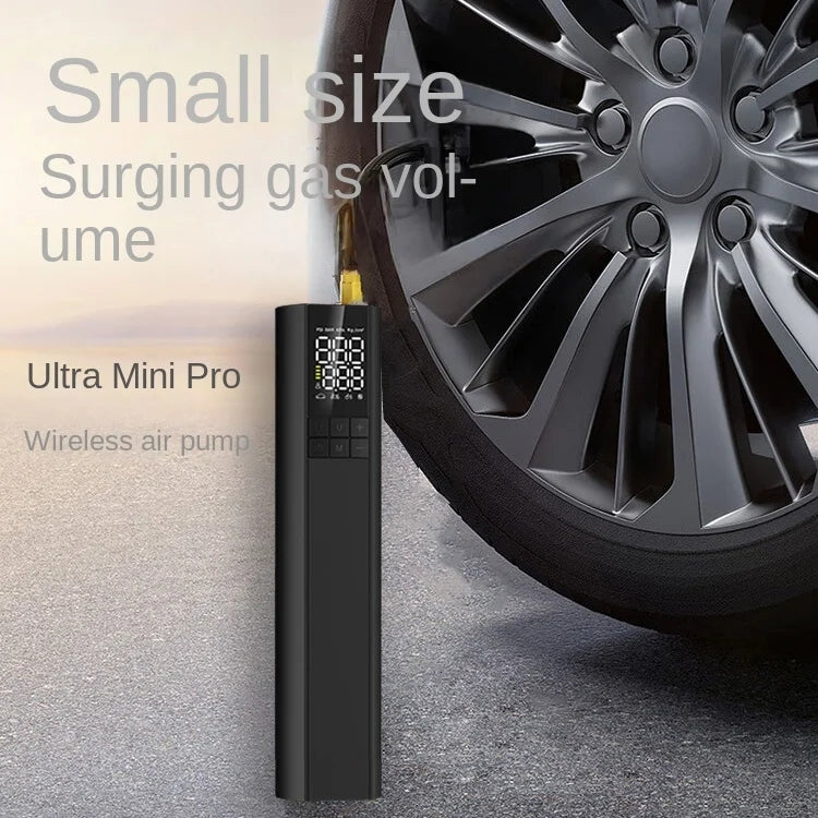 T6 Car Digital Display Portable Smart Electric Wireless Air Pump - Black