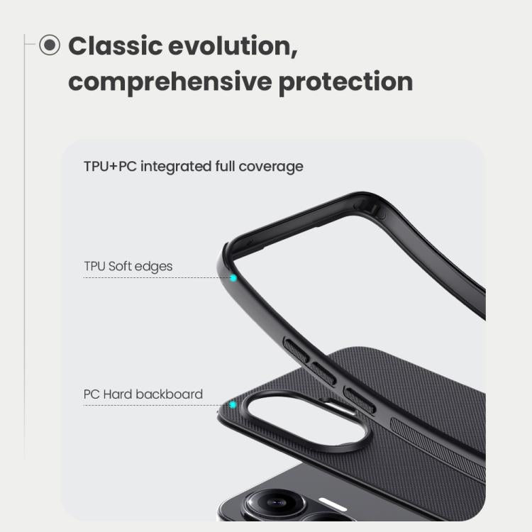 For Xiaomi Poco F7 NILLKIN Frosted Shield Pro Magnetic Phone Case - Black