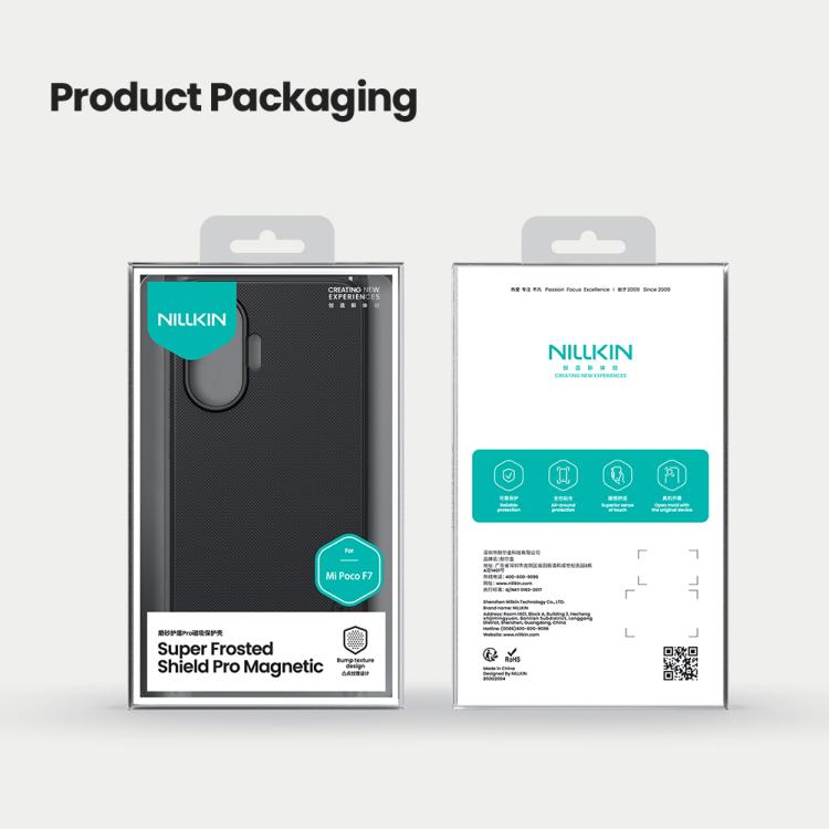 For Xiaomi Poco F7 NILLKIN Frosted Shield Pro Magnetic Phone Case - Black