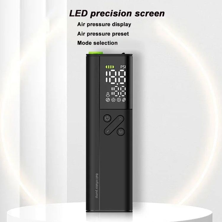 B7 Smart Electric Wireless Ball Air Pump With LED Display - Black