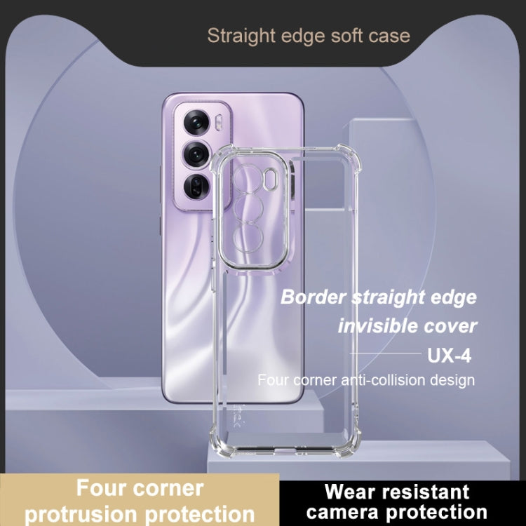 For OPPO Reno12 Pro 5G Global IMAK UX-4 Series Four-corner Shockproof Phone Case - Transparent