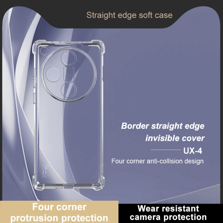 For OPPO Find X7 5G IMAK UX-4 Series Four-corner Shockproof Phone Case - Transparent