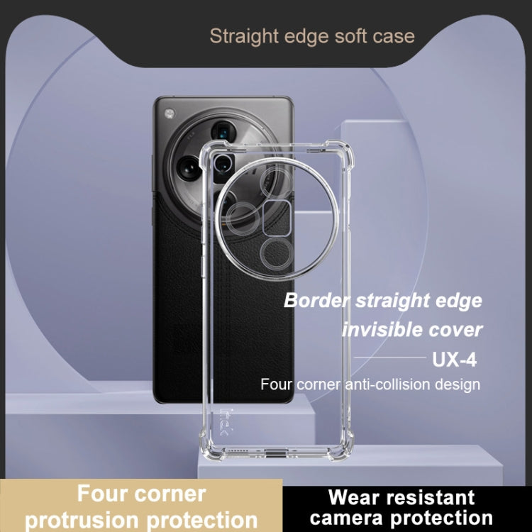For OPPO Find X7 Ultra 5G IMAK UX-4 Series Four-corner Shockproof Phone Case - Transparent