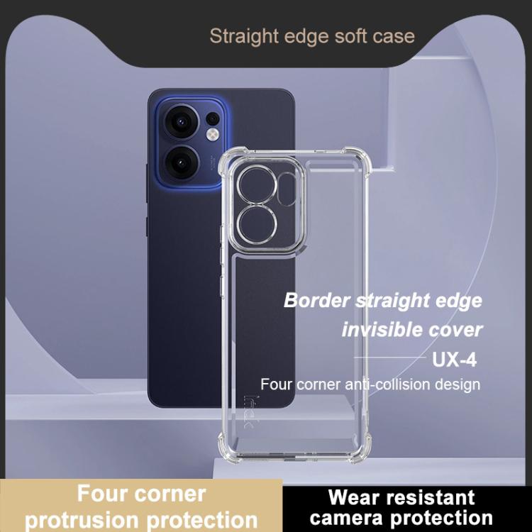 For OPPO Reno13 F 4G / Reno13 F 5G IMAK UX-4 Series Four-corner Shockproof Phone Case - Transparent