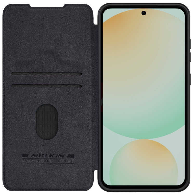 For Samsung Galaxy S24 FE 5G NILLKIN QIN Series Pro Sliding Camera Cover Design Leather Phone Case