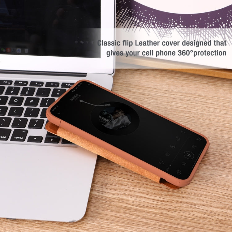 For Samsung Galaxy S24 FE 5G NILLKIN QIN Series Pro Sliding Camera Cover Design Leather Phone Case