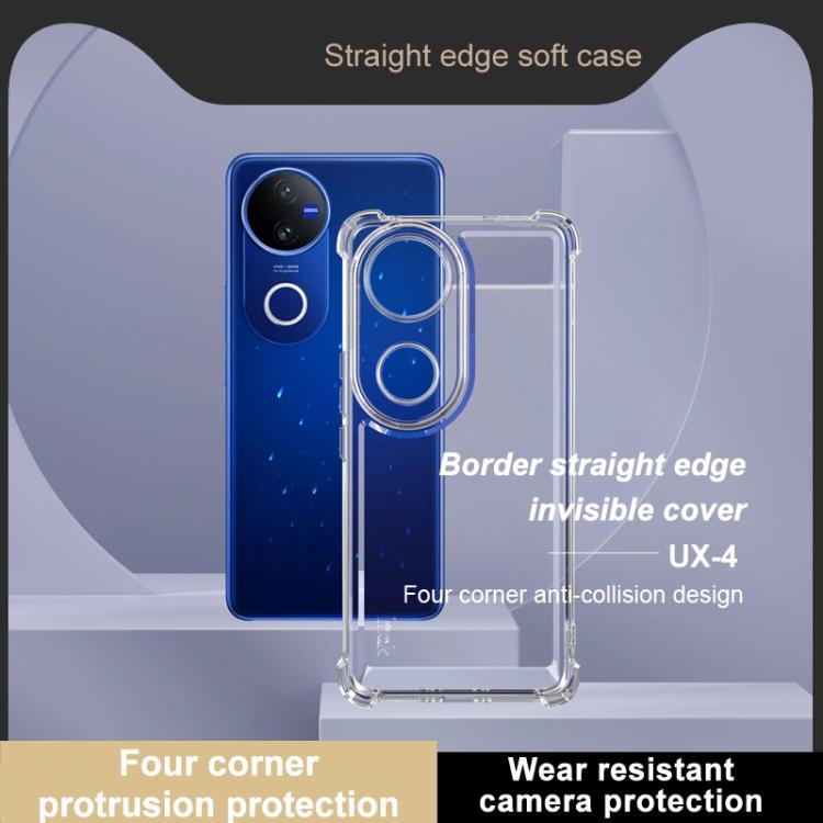 For vivo V50 5G IMAK UX-4 Series Four-corner Shockproof Phone Case - Transparent
