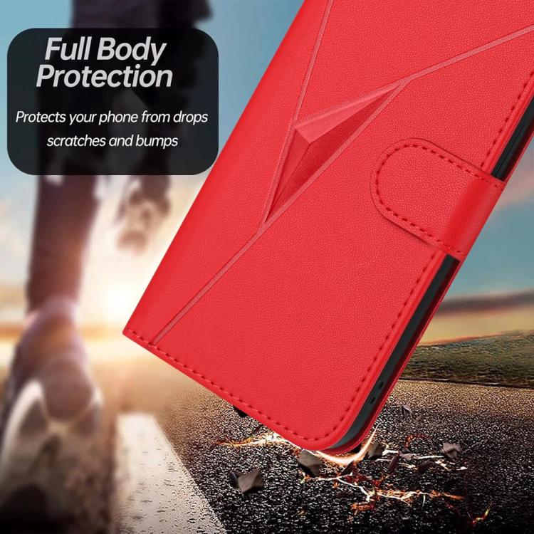 For Nothing Phone 3a Triangle Pattern Buckle Clasp Leather Phone Case