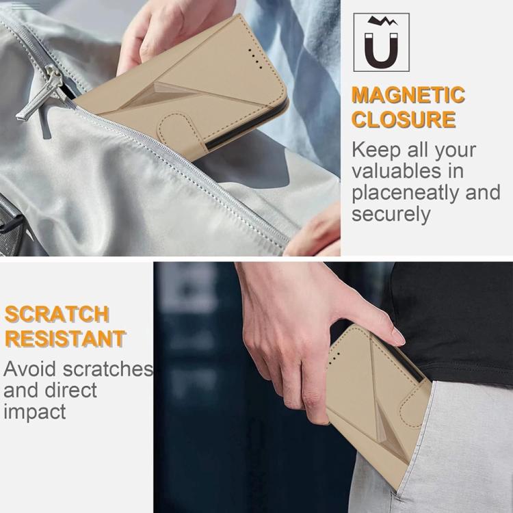 For Nothing Phone 3a Triangle Pattern Buckle Clasp Leather Phone Case