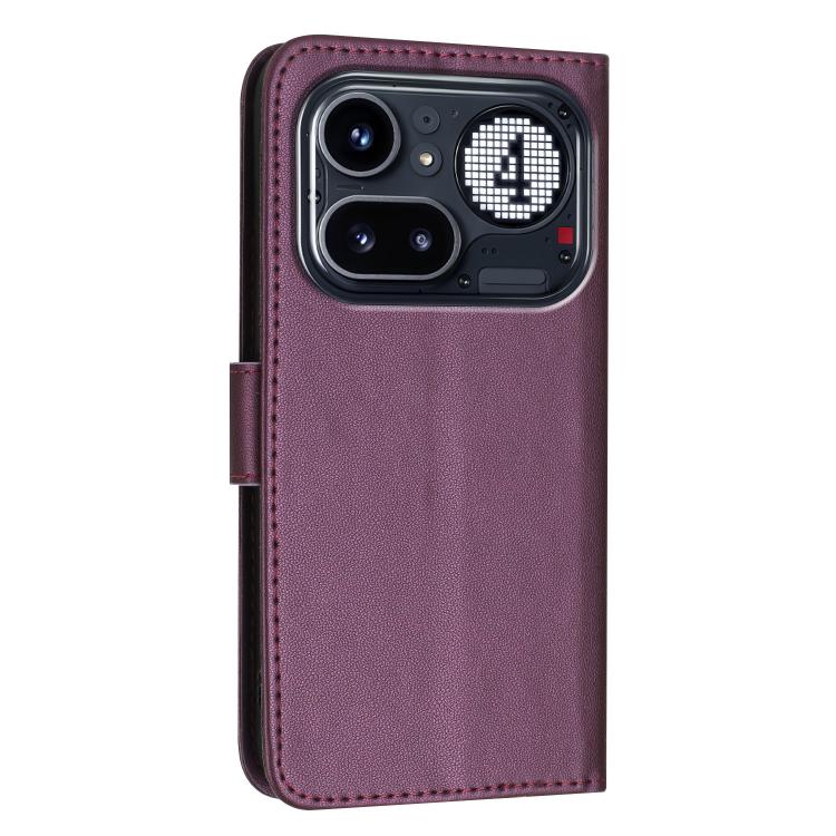 For Nothing Phone 4a Pro Triangle Pattern Buckle Clasp Leather Phone Case