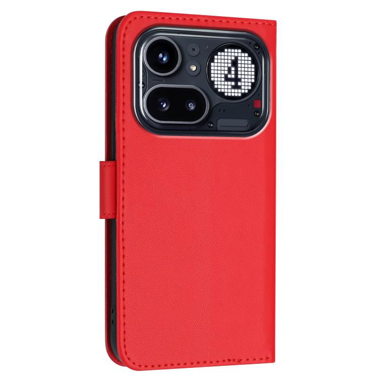 For Nothing Phone 4a Pro Triangle Pattern Buckle Clasp Leather Phone Case