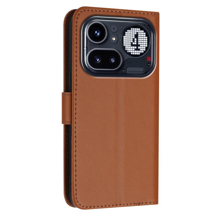 For Nothing Phone 4a Pro Triangle Pattern Buckle Clasp Leather Phone Case