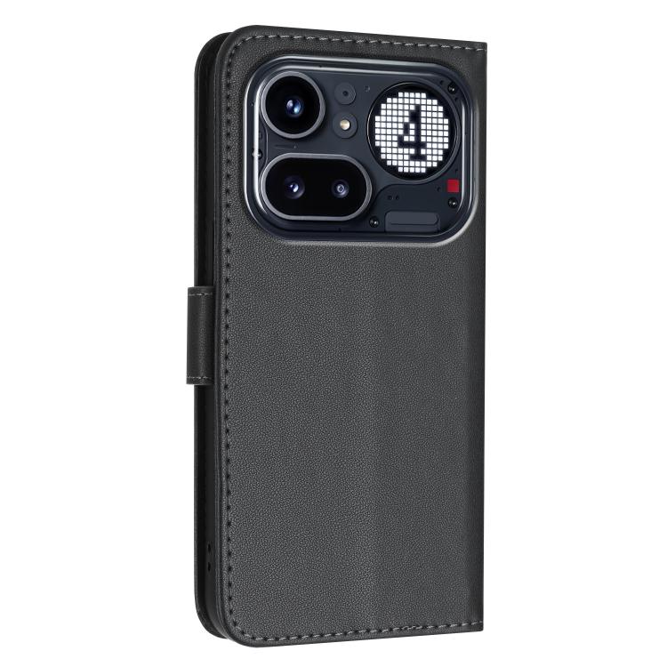 For Nothing Phone 4a Pro Triangle Pattern Buckle Clasp Leather Phone Case