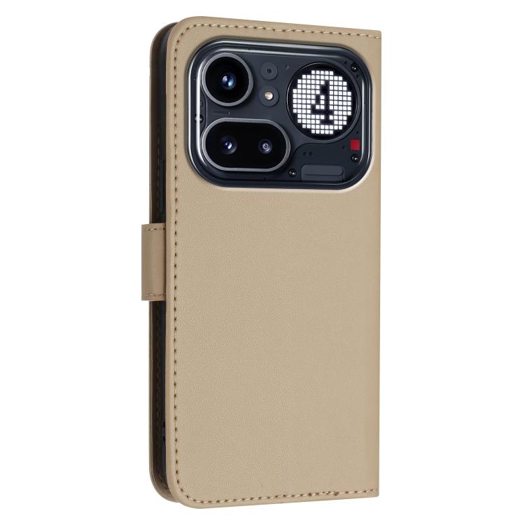 For Nothing Phone 4a Pro Triangle Pattern Buckle Clasp Leather Phone Case