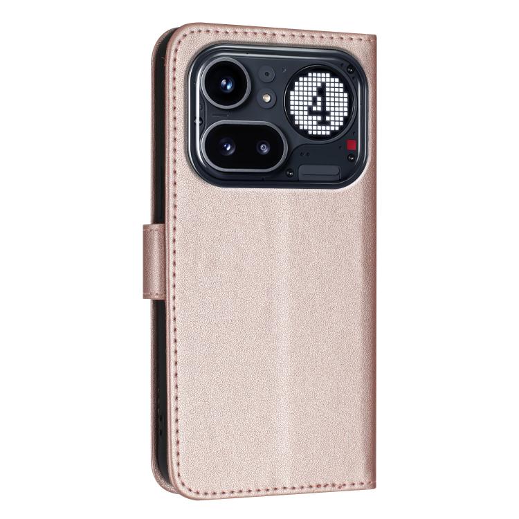 For Nothing Phone 4a Pro Triangle Pattern Buckle Clasp Leather Phone Case