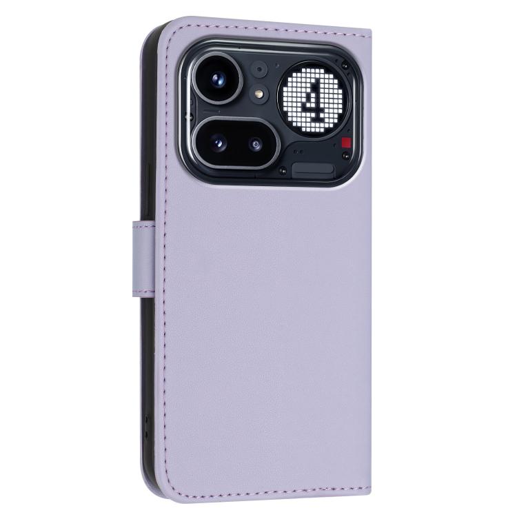 For Nothing Phone 4a Pro Triangle Pattern Buckle Clasp Leather Phone Case