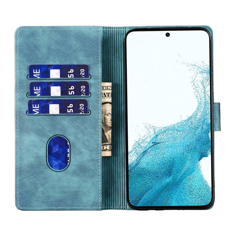 For Samsung Galaxy S25 5G Pen Heart Cat Embossed Leather Phone Case