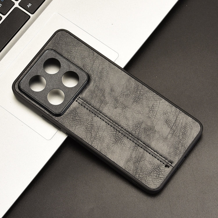 For Xiaomi 14T Cow Pattern Sewing Card Bag Phone Case