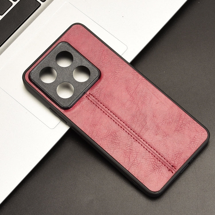 For Xiaomi 14T Cow Pattern Sewing Card Bag Phone Case