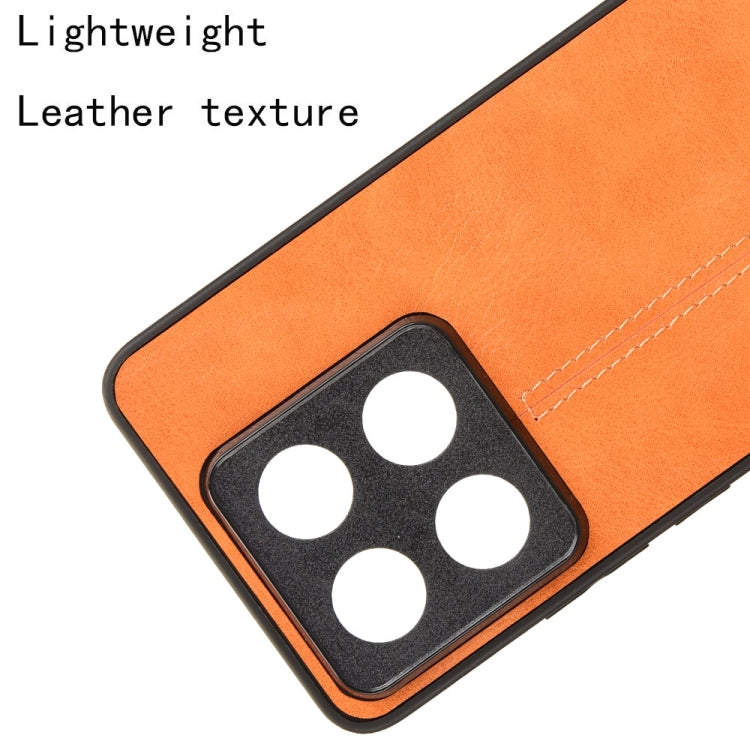 For Xiaomi 14T Cow Pattern Sewing Card Bag Phone Case