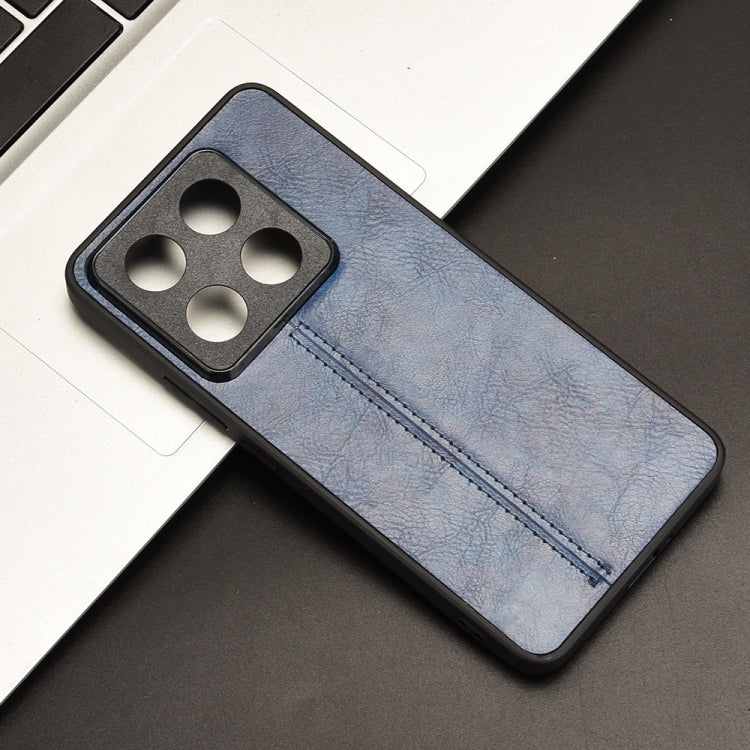 For Xiaomi 14T Cow Pattern Sewing Card Bag Phone Case