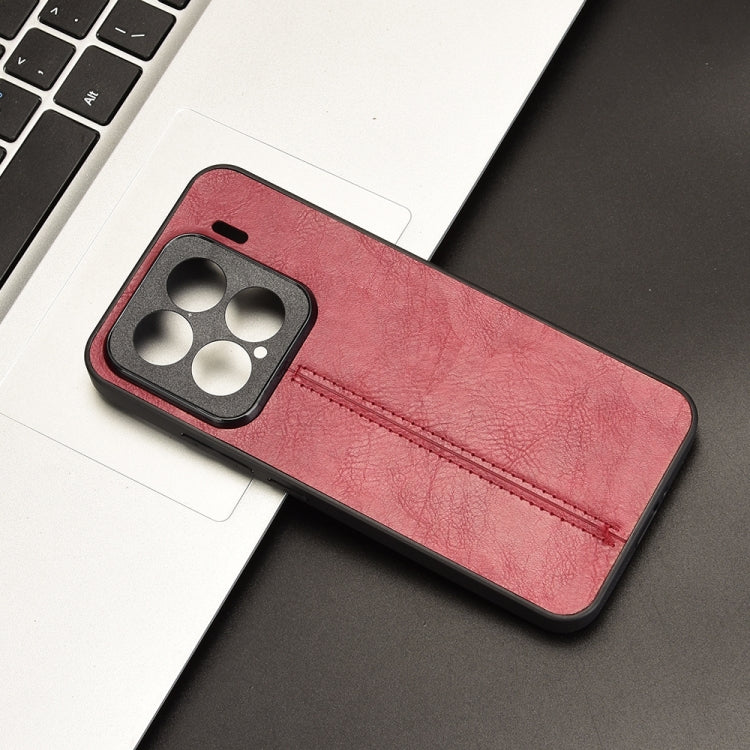For Xiaomi 15 Cow Pattern Sewing Card Bag Phone Case