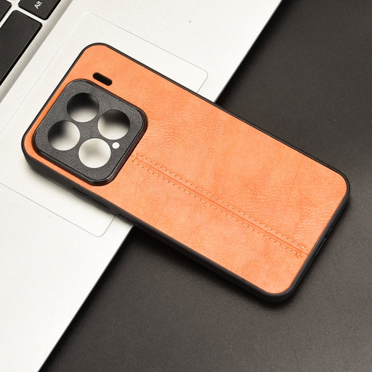 For Xiaomi 15 Cow Pattern Sewing Card Bag Phone Case