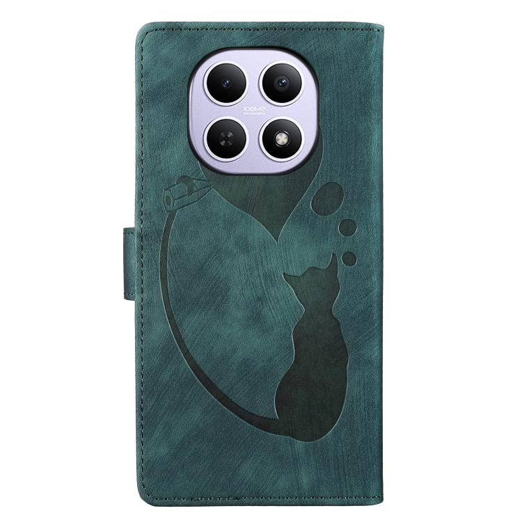 For Redmi Note 15 4G / 5G Global 164mm Pen Heart Cat Embossed Leather Phone Case