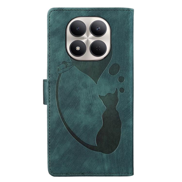 For Redmi Note 15 Pro 5G Global 163.6mm Pen Heart Cat Embossed Leather Phone Case