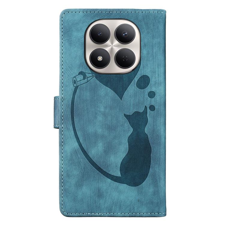 For Redmi Note 15 Pro 5G Global 163.6mm Pen Heart Cat Embossed Leather Phone Case