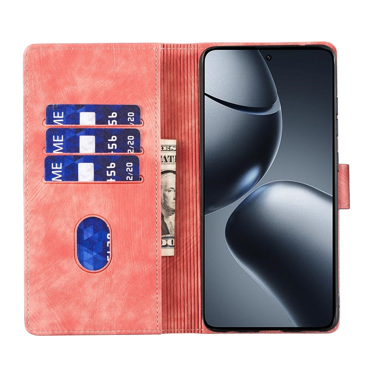 For Xiaomi 14T Pen Heart Cat Embossed Leather Phone Case